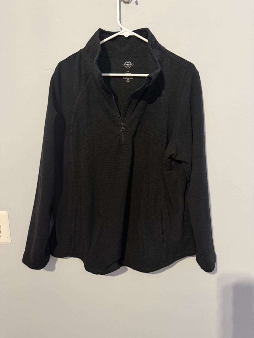 St. John's Bay Black Half-Zip Fleece Pullover